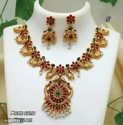 Traditional Gold Plated Alloy Fancy Jewellery Set-thumb0