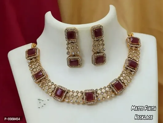 Party Wear Stylish Alloy Jewellery Set-thumb0