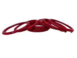 Rajasthani traditional lac bangles set of red color-thumb2