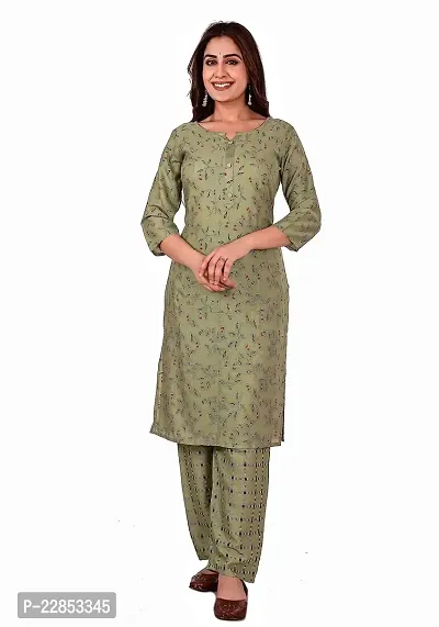 Mittal Trendz Women's Printed Straight Kurta and Pant Set-thumb0