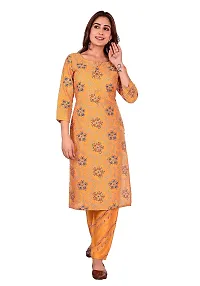 Mittal Trendz Women's Blend Printed Kurti with Pant-thumb1