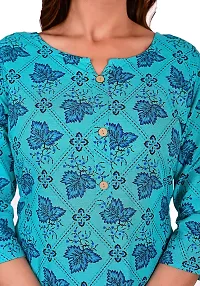 Mittal Trendz Yellow Floral Printed Cotton Kurta Pant Set for Women - Jaipuri Kurta Set - Kurta Set for Women  Girls-thumb2