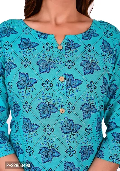 Mittal Trendz Yellow Floral Printed Cotton Kurta Pant Set for Women - Jaipuri Kurta Set - Kurta Set for Women  Girls-thumb3