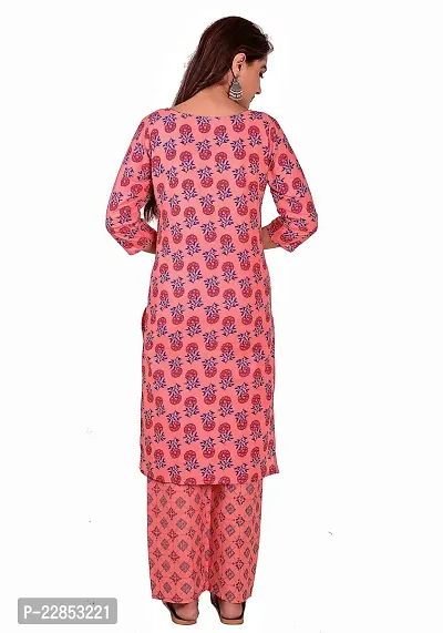 Mittal Trendz Yellow Floral Printed Cotton Kurta Pant Set for Women - Jaipuri Kurta Set - Kurta Set for Women  Girls-thumb5