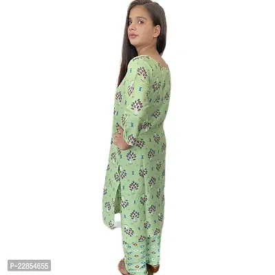 Mittal Trendz Fashionable Rayon Kurti Set for Women (Large, Green)-thumb2