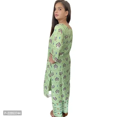 Mittal Trendz Fashionable Rayon Kurti Set for Women (X-Large, Green)-thumb2