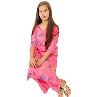 Mittal Trendz Rayon Kurti Set for Women (Medium, Pink)-thumb2