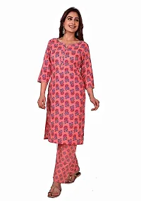 Mittal Trendz Yellow Floral Printed Cotton Kurta Pant Set for Women - Jaipuri Kurta Set - Kurta Set for Women  Girls-thumb3