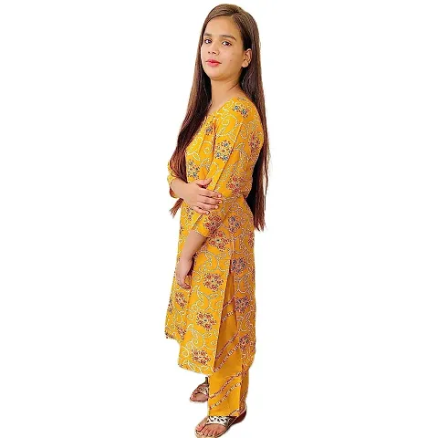 Mittal Trendz Rayon Kurta Pant Set for Women - Jaipuri Kurti Pant Set - Kurta Set for Women Girls