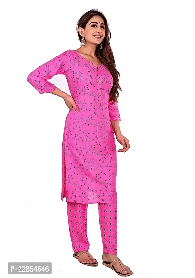 Mittal Trendz Women's Printed Straight Kurta and Pant Set-thumb0