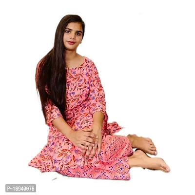 Lovely cotton printed straight kurti with pant-thumb3