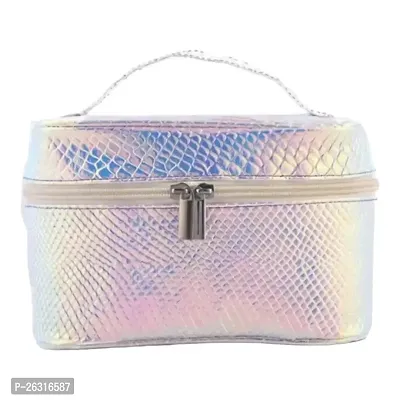 Bridester Fish Scale Pattern Holographic Makeup Bag Cosmetic Makeup Travel case