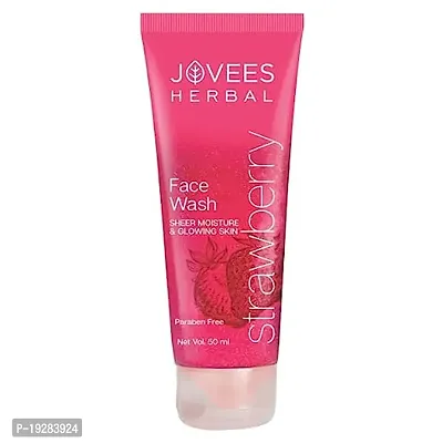 Classic Herbal Strawberry Face Wash With Strawberry Extracts | For Normal To Dry Skin | For Hydrating  and Glowing Skin | Paraben And Alcohol Free 50 Ml