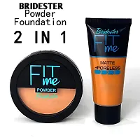 Bridester Fit Me Foundation Matte-Poreless compact Normal to Oily Skin(SET OF 2) Foundation (matte, 40 ml)-thumb3