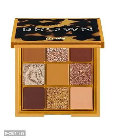 Bridester Color Toffee Brown Pastel Eyeshadow Palette | Combo Eyeshadow Palette | Hd Toffee Color Eyeshadow Palette | Pocket Eyeshadow Palette Matte,Shimmery  Metallic Finish with free brush set 3-thumb2