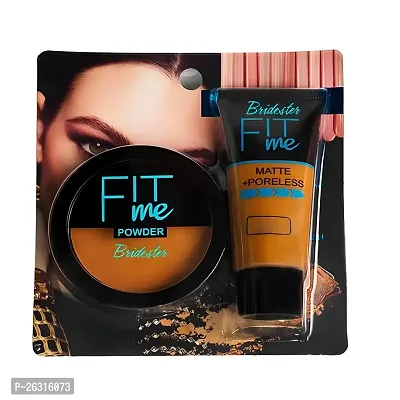 Bridester Fit Me Foundation Matte-Poreless compact Normal to Oily Skin(SET OF 2) Foundation (matte, 40 ml)-thumb3