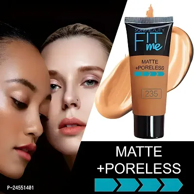 fit me foundation full coverage dark waterproof matte face makeup foundation pack of 1-thumb0