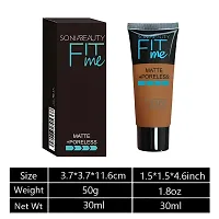 fit me foundation full coverage dark waterproof matte face makeup foundation pack of 1-thumb1