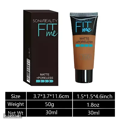 fit me foundation full coverage dark waterproof matte face makeup foundation pack of 1-thumb2