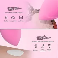 Bridester 5 pcs Pink Makeup Sponge Set - Perfect for Blending Foundation and Applying Makeup - 5 Soft and Gentle Sponge Pads for a Flawless Finish-thumb2