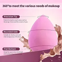 Bridester5 pcs set Pink Makeup Sponge Set - Perfect for Blending Foundation and Applying Makeup - 5 Soft and Gentle Sponge Pads for a Flawless Finish.-thumb2