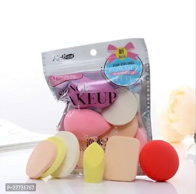 Beauty Blender Powder Puff Makeup No Stuck Pattern Beauty Blender Suit Wet And Dry (6 Pcs) Packet-thumb0