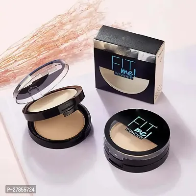 Fit Me Natural Mineral Pressed Powder Face Concealer Foundation Compact Powder with Puff Oil-control Brightening Tone Makeup Powder (pack of 2 pcs)