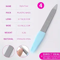 bridester 3 pcs Nail File Double-sided Nail File Nail Rubbing Strip Nail Polishing Tool Manicure Pedicure Care Tool-thumb2