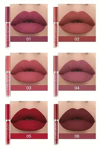 bridester 6pcs handaiyan Liquid Lipstick Set, Smudge Proof Non Sticky Lip Gloss Set, Satin Texture Plumping Lip Glaze Valentine's Day-thumb1