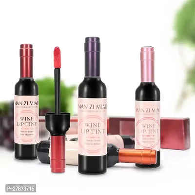 bridester 6 PCS colors wine bottle style lip gloss tubes lip tint matte lipstick-thumb2