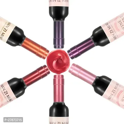 bridester 6 PCS colors wine bottle style lip gloss tubes lip tint matte lipstick-thumb3