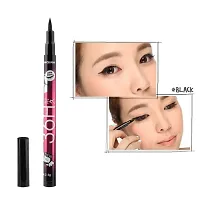 Bridester 12pcs/set Lasting 36H Liquid Eyeliner Pencil Waterproof Black Eye liner Makeup Easywear EyeLiner Pen-thumb2