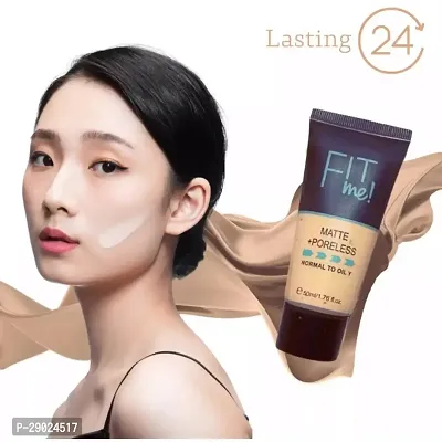 Fit Me matte + poreless normal to oily 24h lasting Foundation  pack of 1-thumb0