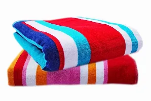 RANKONE Branded Towel for Bath Cotton Super abosrbant Multicolor Set of 2-thumb4