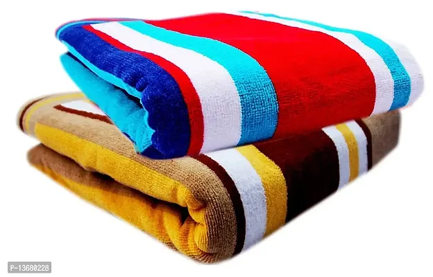 RANKONE Branded Towel for Bath Cotton Multicolor 2 Pieces-thumb0