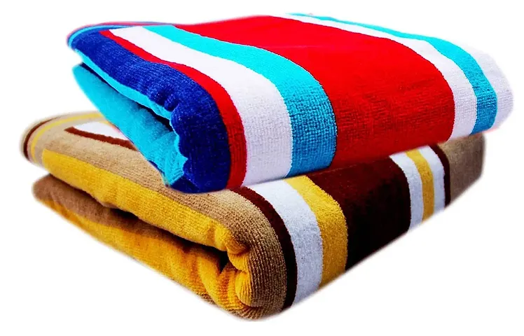 RANKONE Branded Towel for Bath Cotton Multicolor 2 Pieces