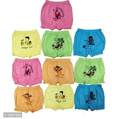 Girls Cotton Bloomer Print Panties (Multi Color) Pack of 10-thumb0