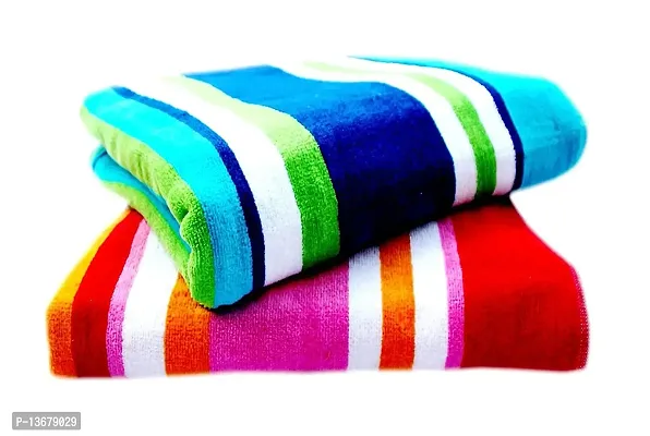 RANKONE Branded Towel for Bath Cotton Super abosrbant Multicolor Set of 2-thumb0