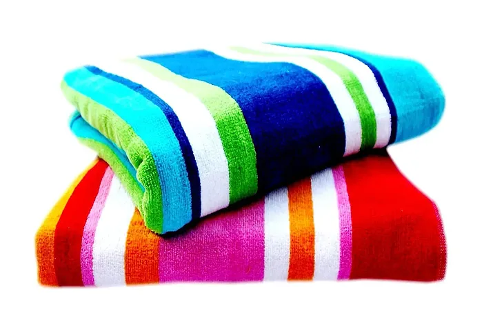 RANKONE Branded Towel for Bath Cotton Super abosrbant Multicolor Set of 2