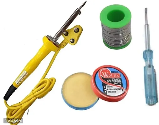 Soldring Iron 60 Watt Soldring Wire 1 Meter Paste Tester 4IN1 Kit