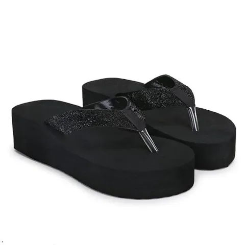 Stylish Synthetic Solid Slip-On Flip Flops with EVA Sole For Women