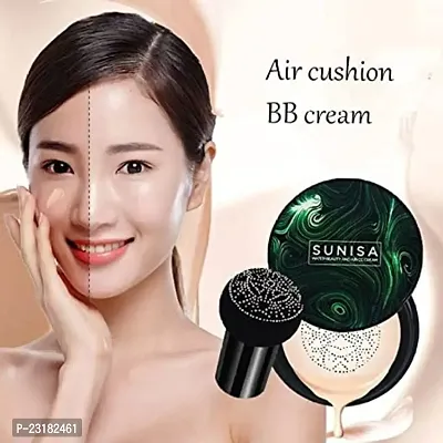 Sunisa CC and BB Water Proof Foundation Concealer Cream With Air Cushion Mushroom,Waterproof Long Lasting Matte Concealer(Natural)-thumb0