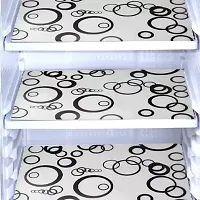 Fridge Cover Combo Of 1 Fridge Top Cover, 1 Handle Cover and 3 Fridge Tray Mats-thumb1