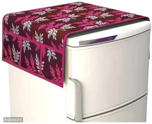 Fridge Top Premium Quality Cover Maroon  ( Pack Of 1 )