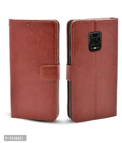 POCO M2 PRO FLIP COVER BROWN-thumb0