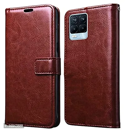 Gunvar India Premium Leather Flip Cover Realme 8/8 Pro