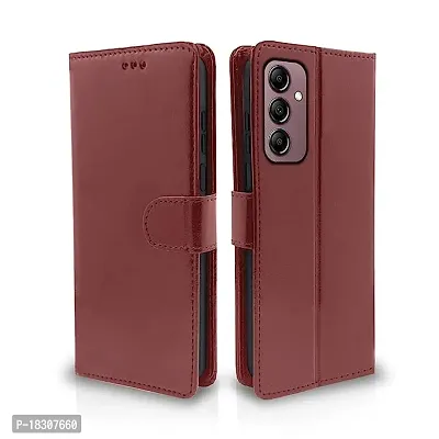 Samsung Galaxy A14 4g, A14 5g Flip Cover Brown Color