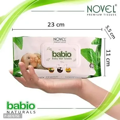 NOVEL Baby Wipes 80 Sheets/Pack  With Lid  Baby Wipes- Pack Of 24-thumb3
