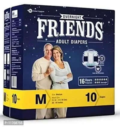 FRIENDS Overnight Tape Type Adult Diapers - M  (10 Pieces)-thumb0