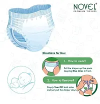 Novel babio m 54 baby diapers pants medium size-thumb3